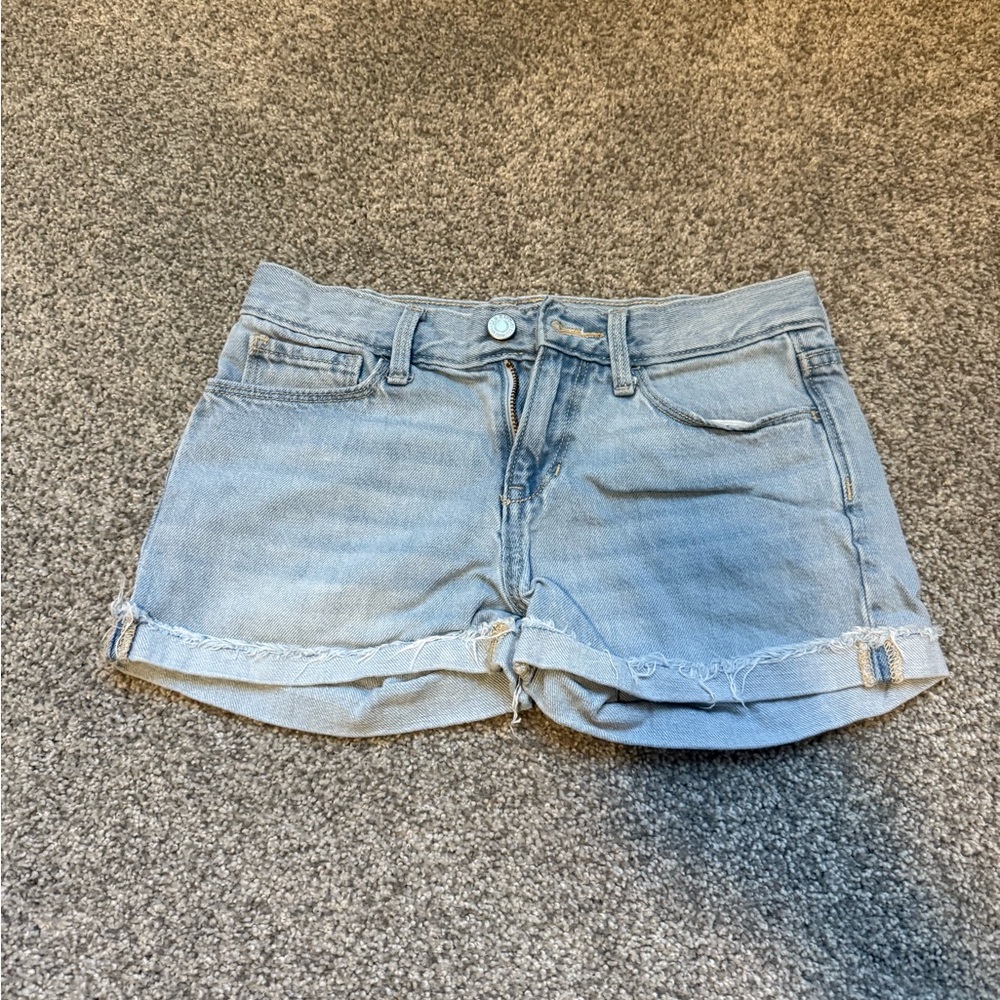 Old Navy Light Blue Denim Girls' Rolled Hem Shorts